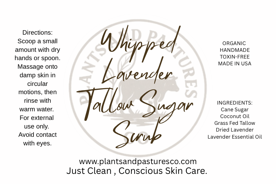 Whipped Lavender Tallow Sugar Face & Body Scrub